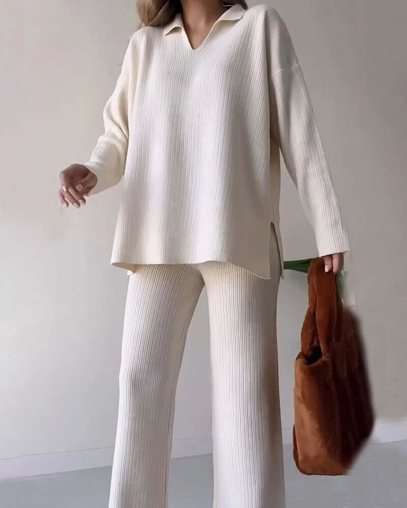 Women's Ribbed Knit Loungewear Set