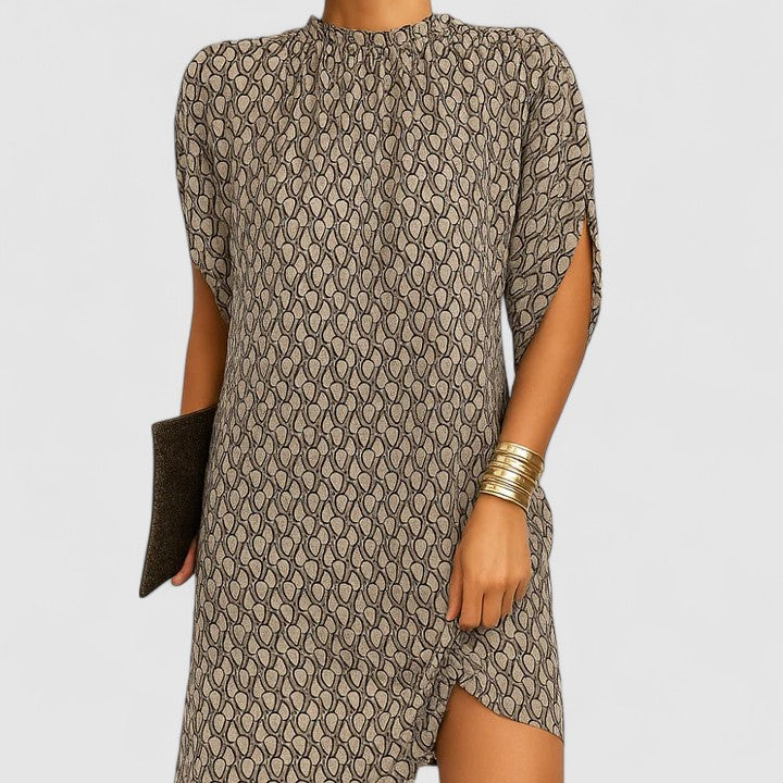 Beautiful women's elegant summer dress, offering a flattering silhouette and chic details for any occasion.