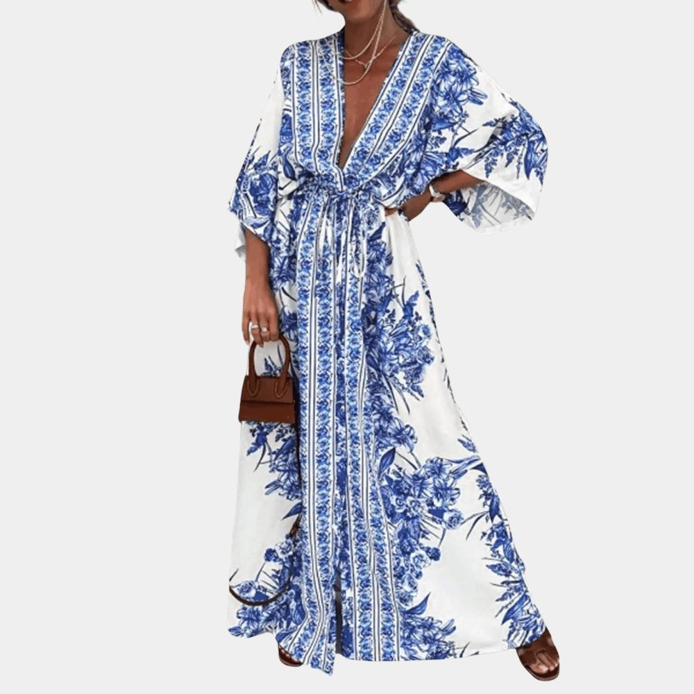 Elegant Dress with Plunging Neckline