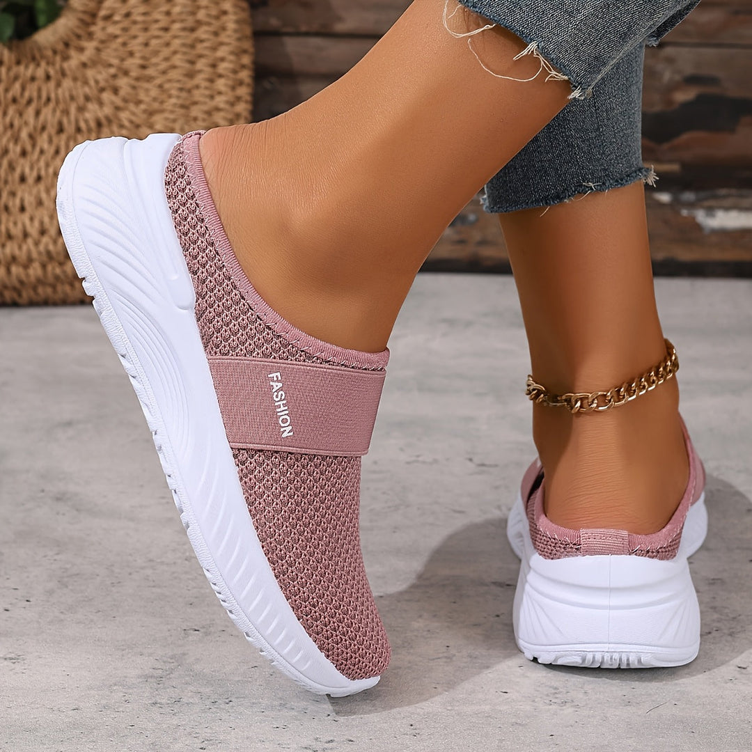 Women's breathable mesh slip-on sneakers, combining summer style with ultimate comfort.
