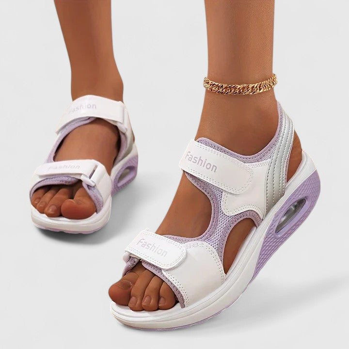 Women's orthopaedic cushioned comfort sandals with arch support for pain relief.