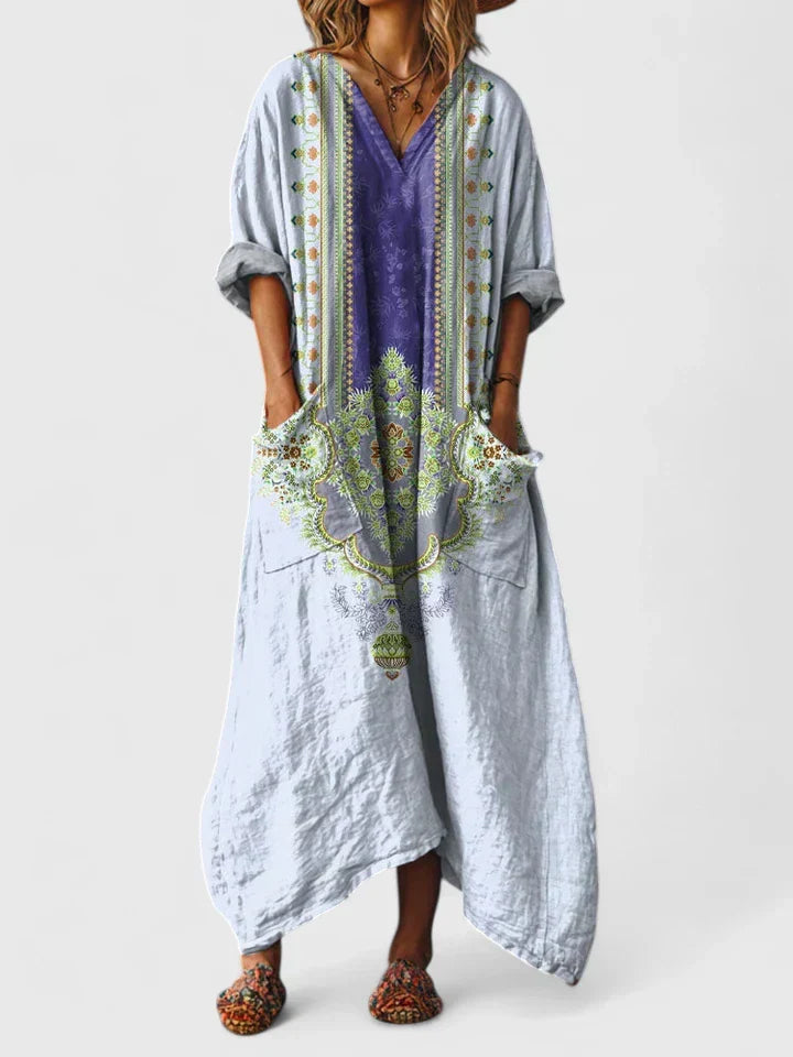 Chic women's elegant maxi dress, featuring a flowy silhouette. Perfect formal evening wear for special occasions.