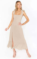 Beige and apricot