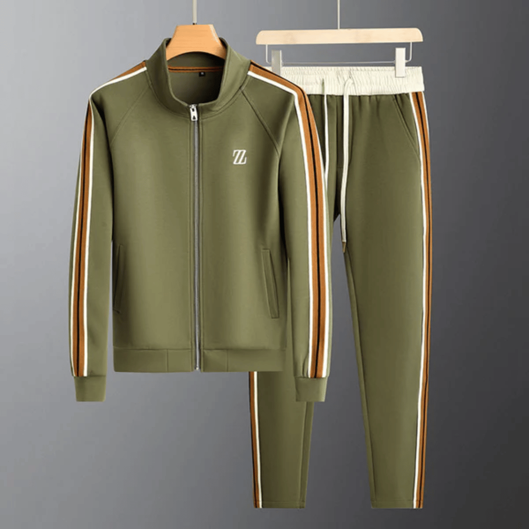 Stylish women's athleisure tracksuit set, a chic casual matching outfit for modern everyday fashion.