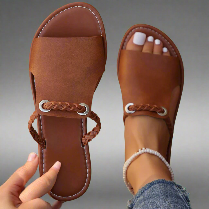 Everyday comfortable flat women's sandals, perfect for summer, vacation, and chic casual wear.