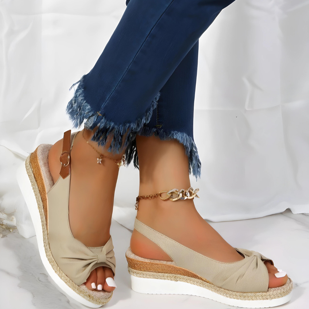 Women's navy orthopedic sandals with arch support for comfortable all-day wear and walking.