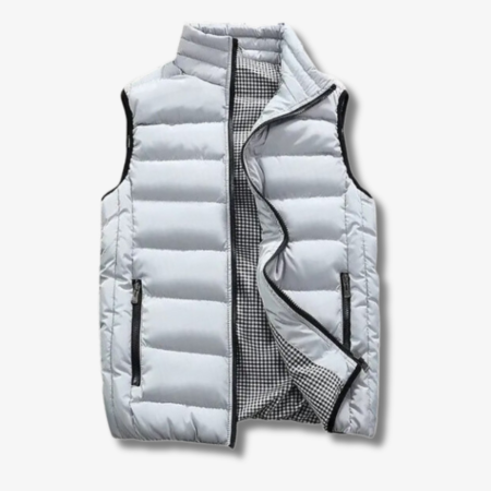 Men's stylish layering vest, warm outerwear for fall & winter. Versatile casual fashion for cooler days.