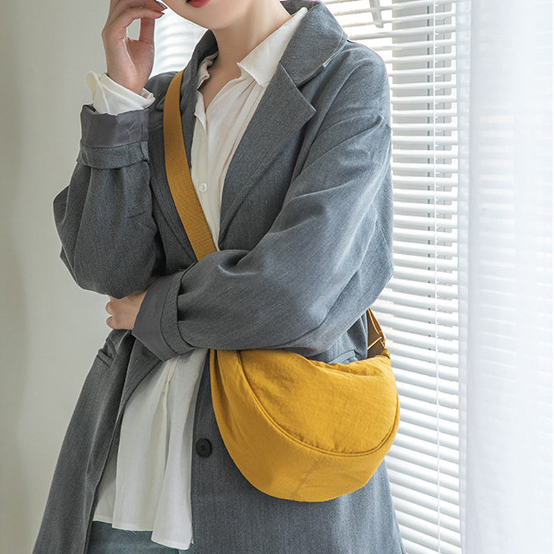Stylish Half Moon Crossbody Bag for women, versatile for everyday use and travel.