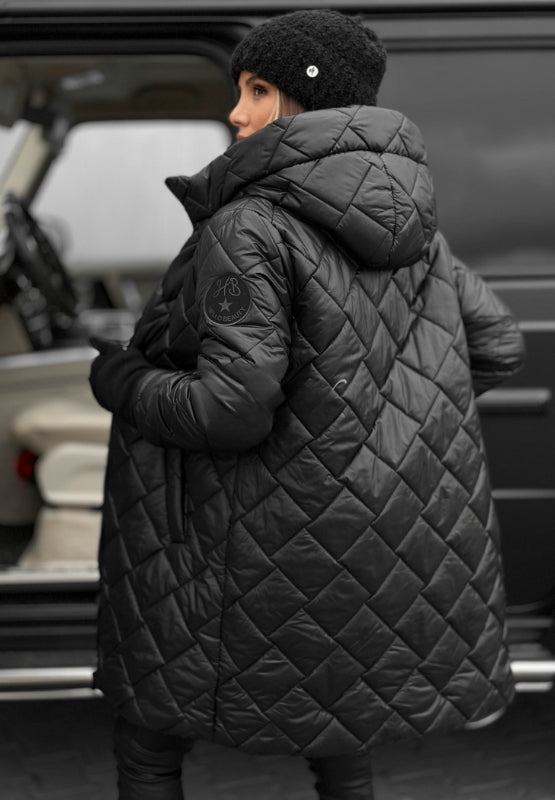 Comfortable & stylish women's hooded quilted jacket, great for everyday casual fashion.