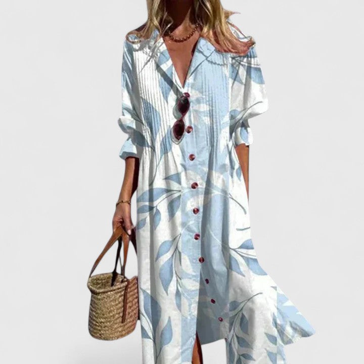 Elegant women's boho maxi dress with flowing silhouette, perfect for summer parties & effortless chic style.
