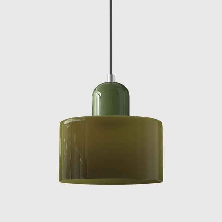 Adjustable retro glass light, perfect for kitchens, dining areas, or entryways.