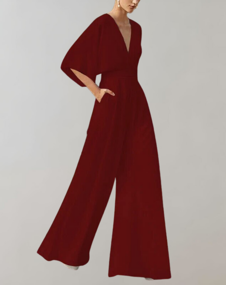 Fashion-forward women's wide leg overall jumpsuit. Relaxed fit, perfect for casual summer outfits.