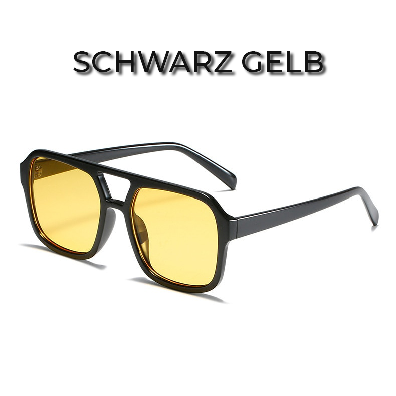 Women's square beach sunglasses, candy-colored with a vintage flair.