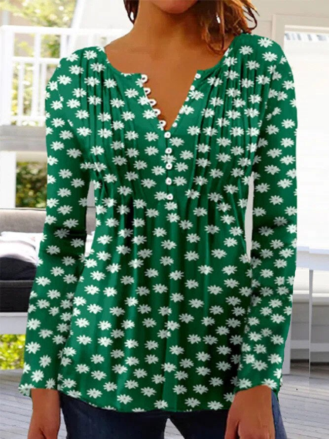 Comfortable & stylish women's elegant everyday top. Versatile long sleeve blouse for any occasion.
