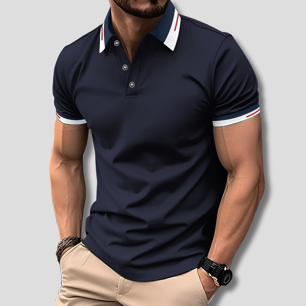 New arrival: Men's premium short sleeve polo shirt. Smart casual top, versatile for everyday fashion and comfort.