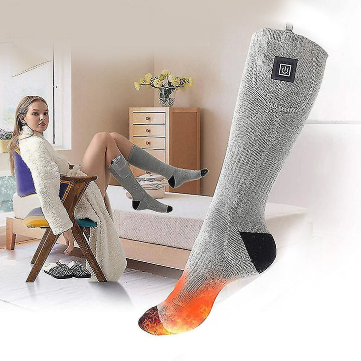 Stay warm with Unisex HeatWave rechargeable heated socks. Perfect for winter and outdoor activities.