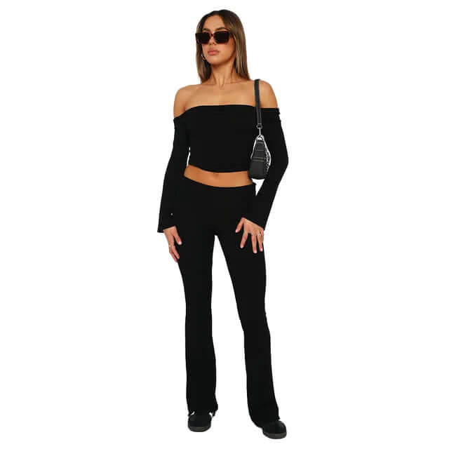 Women's Flared Stretch Trousers