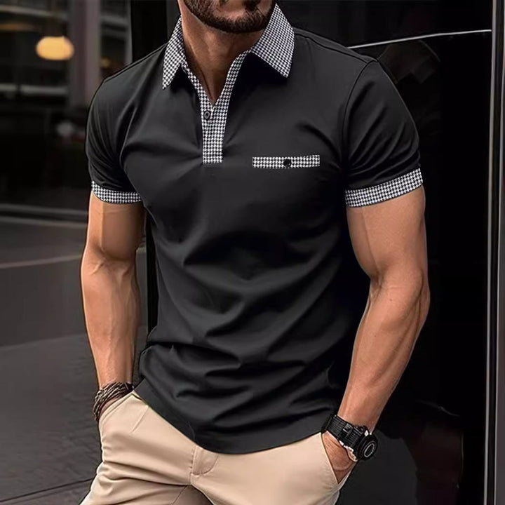 Versatile short sleeve men's polo, breathable for everyday wear, British style.