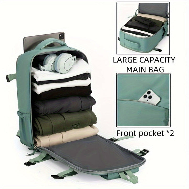 Versatile travel bag, unisex design, offering a separate compartment for shoes.