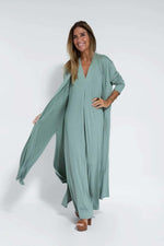 Dress + Cardigan - Olive