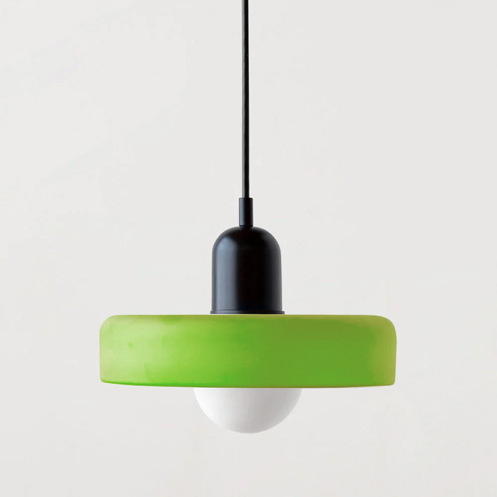Modern home decor: ColorLoop artistic hanging lamp with warm glow.