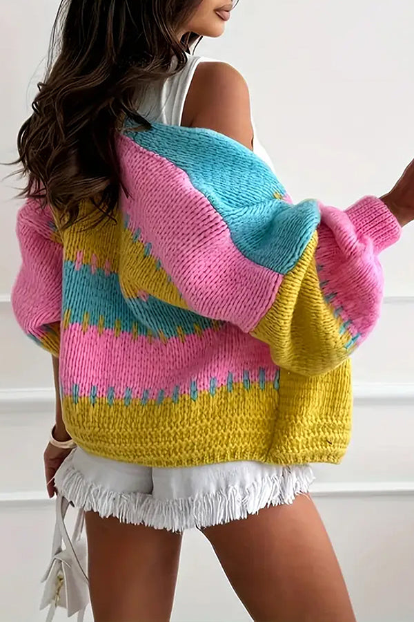 Soft women's cardigan top, v-neck, long sleeve, designed for leisure & stylish women.