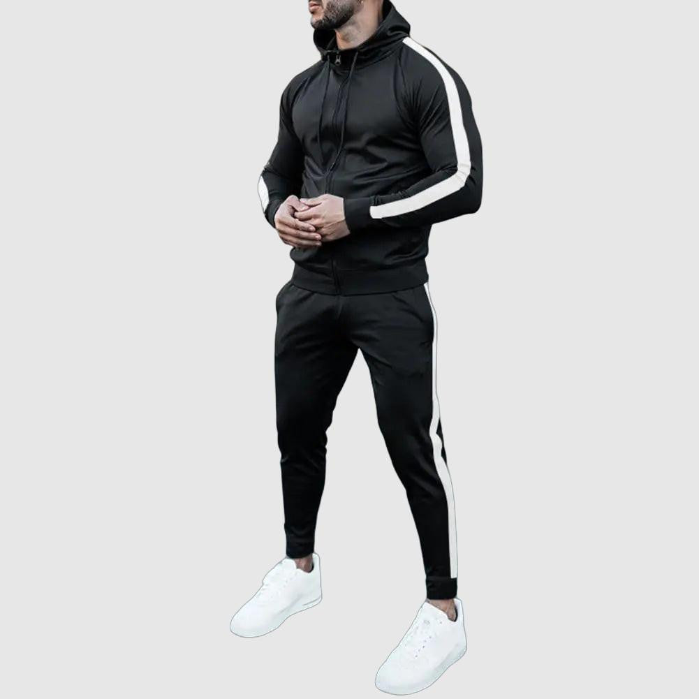 Soft & comfortable men's tracksuit set, featuring a track jacket & pants for everyday activewear.