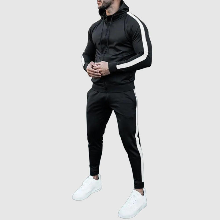 Soft & comfortable men's tracksuit set, featuring a track jacket & pants for everyday activewear.