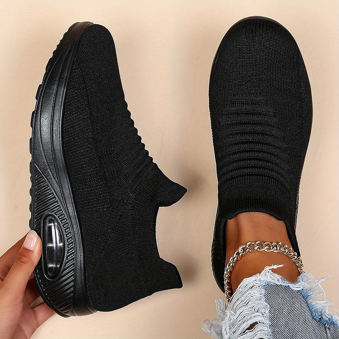 Breathable women's air cushion walking shoes for active lifestyles. Orthopedic comfort, wide fit, and foot support.