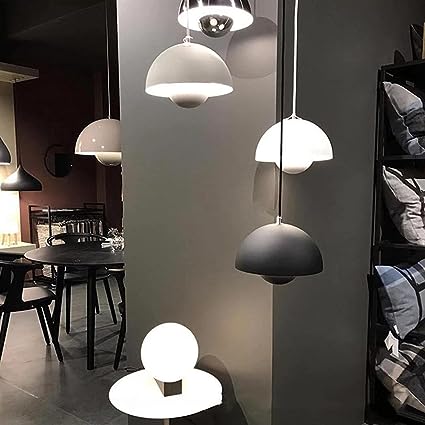 Modern minimalist Nordic dome pendant for sophisticated living room ambiance.