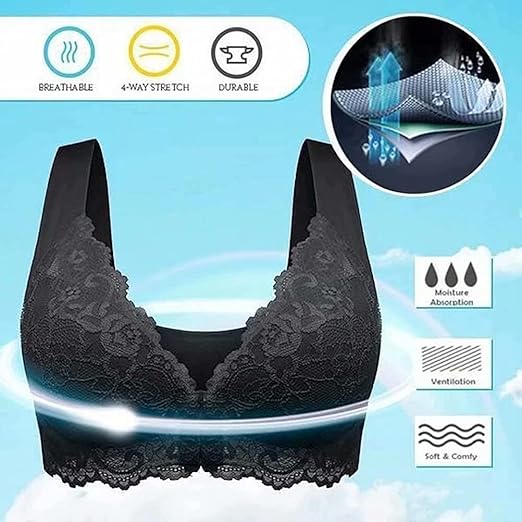 Invisible seamless push-up bra for women, designed for comfort and daily wear. Features front closure & full coverage.