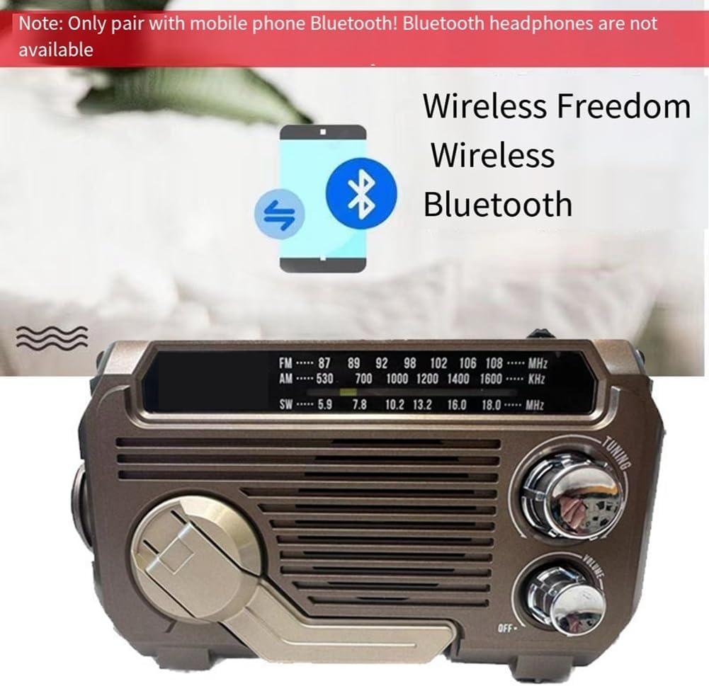 Essential outdoor survival gear: emergency radio, power bank, and LED flashlight for camping & emergencies.