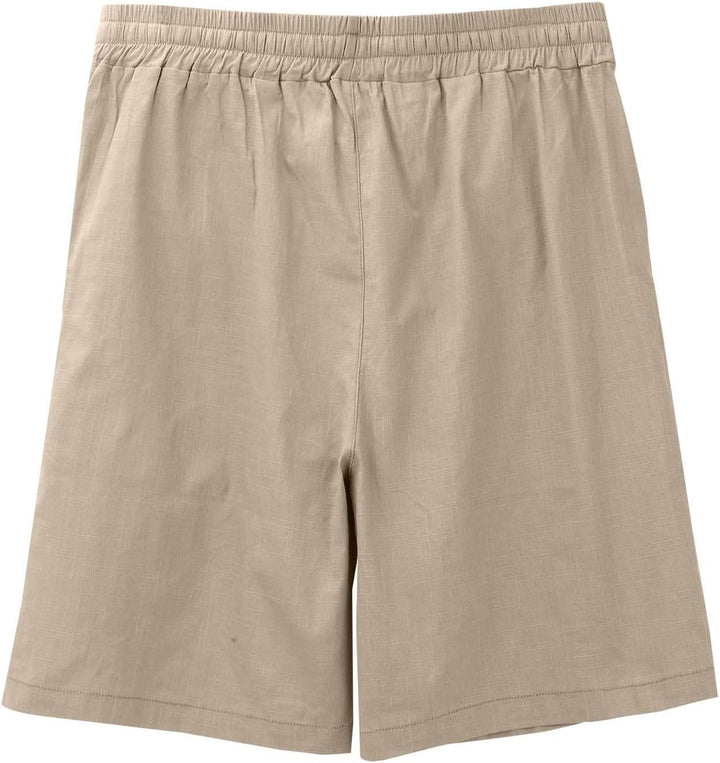 Men's comfortable casual shorts, elastic waistband, breathable for all-day summer wear.