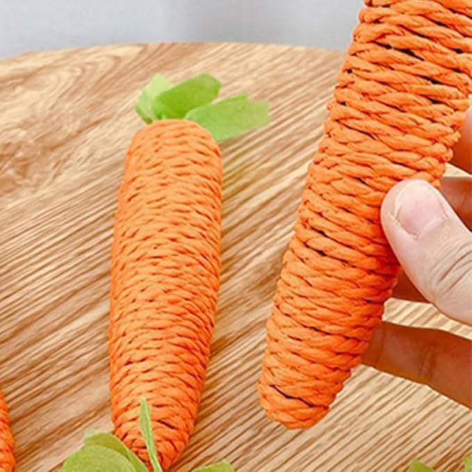 Engaging sisal carrot cat scratching post, an interactive pet toy for feline play and claw maintenance.