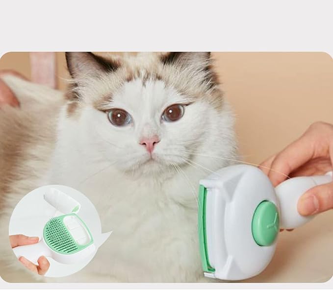 Innovative self-cleaning dog & cat brush for effortless hair removal. Ultimate pet grooming tool.