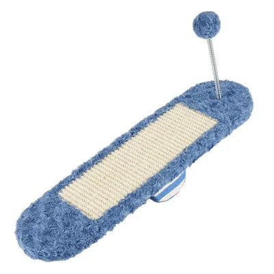 Interactive cat rocking toy with attached toy for feline enrichment. Pet accessory & scratcher protecting furniture.