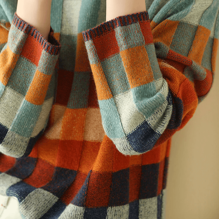 Women's Knitted High Collar Jumper