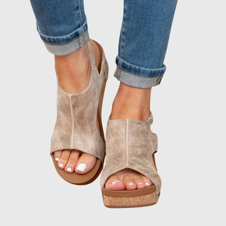 Women's casual open toe orthopedic sandals for comfortable summer walking.