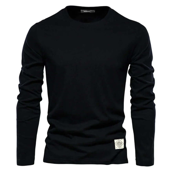 Men's Cotton Blend Casual Long Sleeve T-Shirt