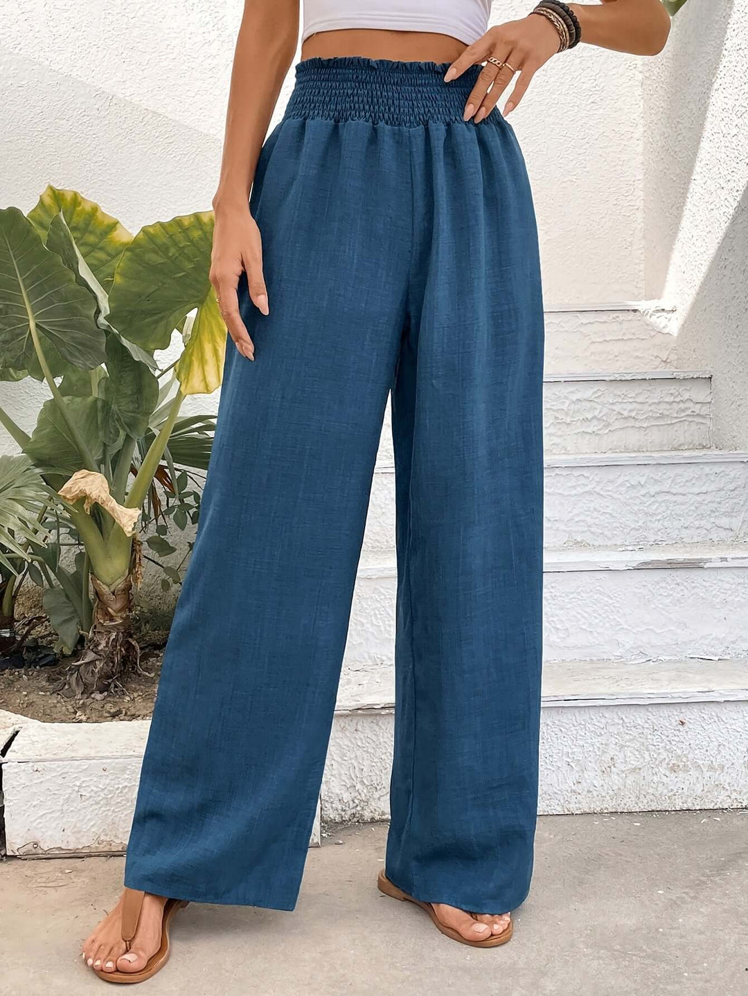 Women's High-Waisted Wide-Leg Pants