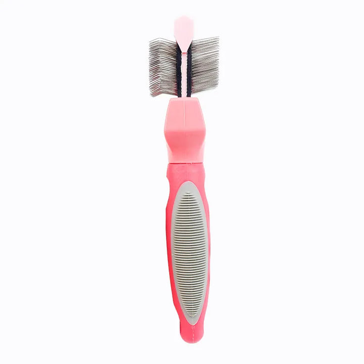 Dog grooming detangler & shampoo comb. Effectively removes mats & tangles, making pet bath time easier & enjoyable.