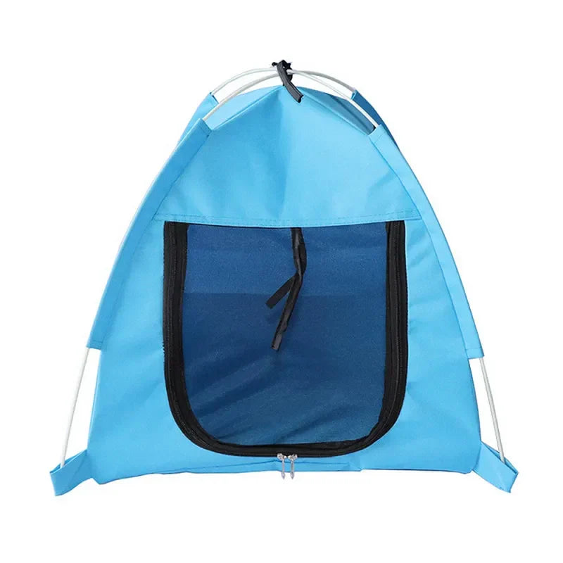 Durable, breathable, and waterproof pet tent. Foldable dog bed or cat house for ultimate portable comfort.