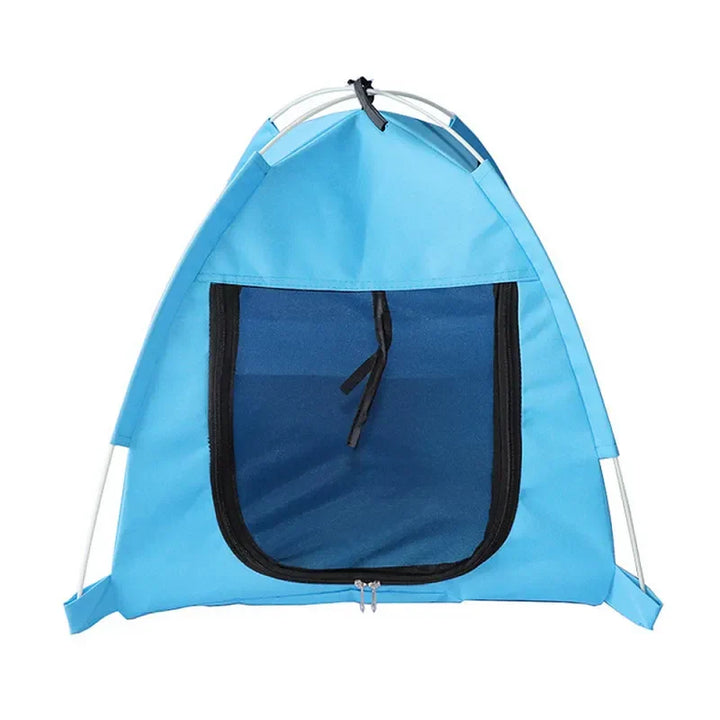 Durable, breathable, and waterproof pet tent. Foldable dog bed or cat house for ultimate portable comfort.