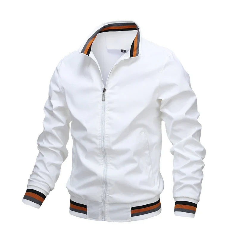Fashionable men's lightweight casual jacket, perfect for summer. Versatile outerwear for warm weather style.