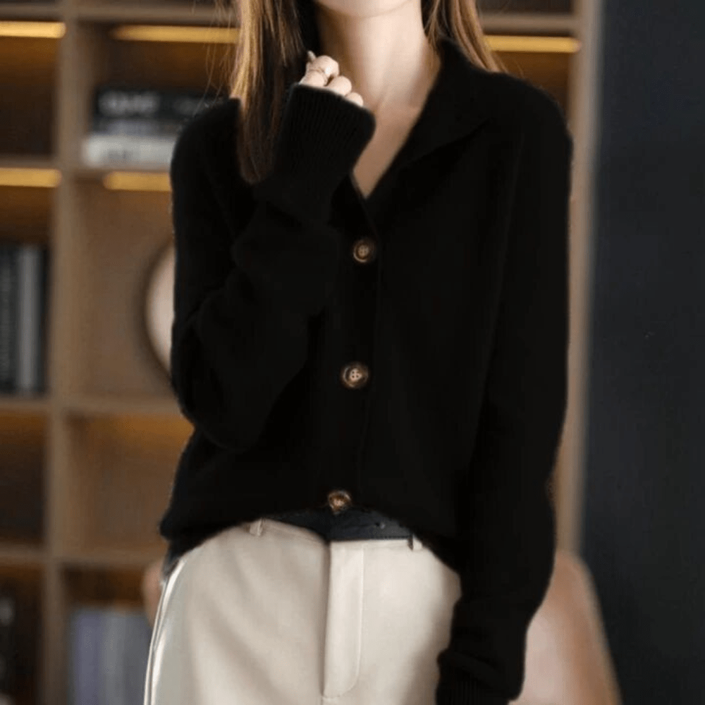 Stylish women's everyday cardigan. Soft knit sweater for cozy apparel, perfect for fall & winter layering.
