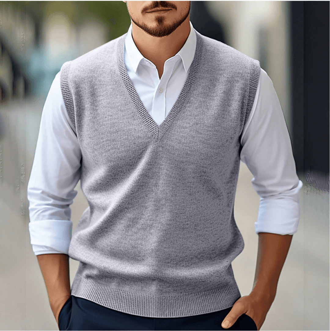 Sleeveless V-Neck Sweater
