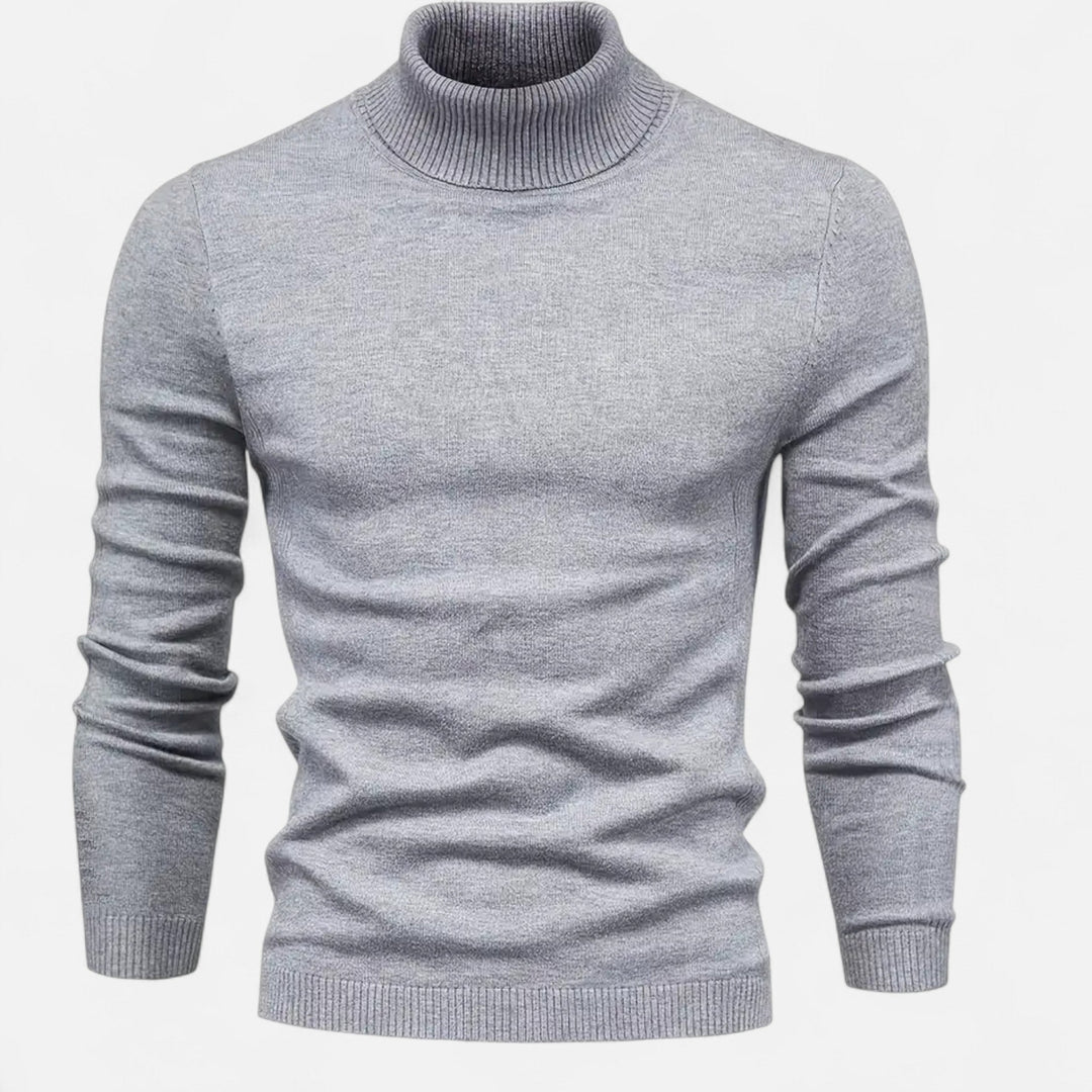 Men's classic lapel neck pullover sweater. Comfortable long sleeve design, perfect casual wear for cool seasons.