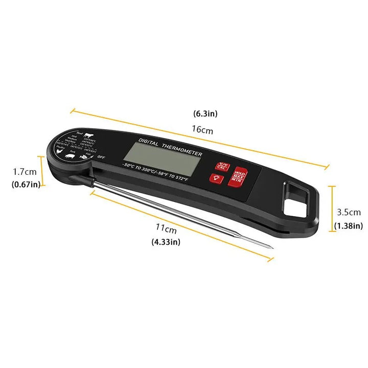 Digital Food Thermometer with Backlit LCD