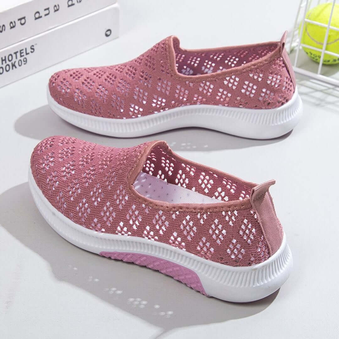 Women's Knit Slip-On Trainers - Breathable & Lightweight