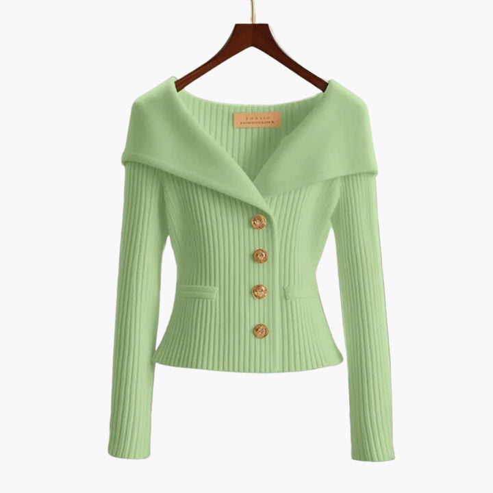 Soft women's ribbed cardigan with button closure, a stylish & comfortable long sleeve top for versatile fashion.